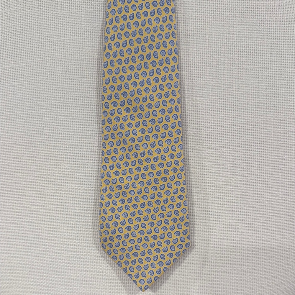 Vineyard Vines Yellow and Blue Patterned Men's Tie
